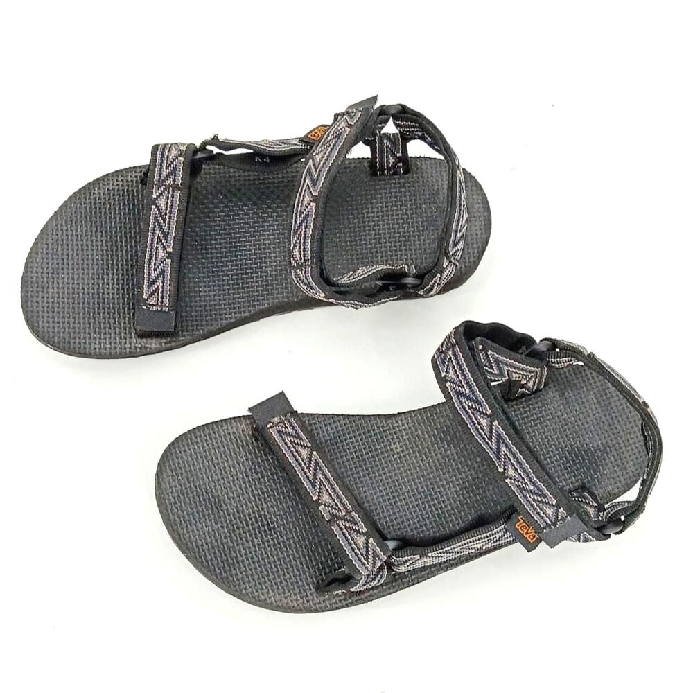 Teva Kids Original Universal Sandals Youth 4 Black Gray Strappy Sport